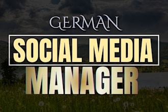 be your german social media manager for instagram content and growth