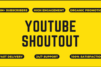 usa youtube shoutout, channel video promotion to boost yt video views and subs