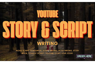 be your youtube movie comedy script writer jokes memes skits screenplay stories