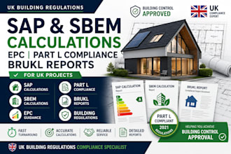 do sbem sap calculations, epc and part l compliance brukl report for UK projects