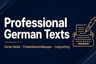 do write professional german texts for your business