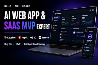 develop or fix your ai saas mvp with lovable, replit, v0