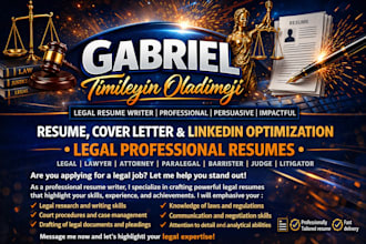 write legal, lawyer, attorney, paralegal, barrister, judge, litigator resume