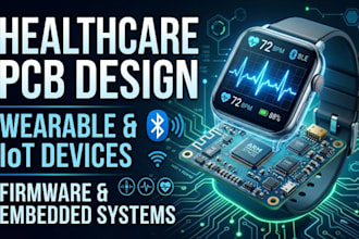 design pcb and firmware for healthcare wearables, iot and medical devices