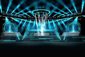 design professional 3d concert stages, podiums and event visualizations
