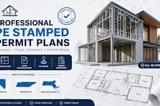 nevada tennessee massachusetts pe stamp floor plan load calculations permit plan