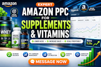 setup and optimize amazon PPC for supplements and vitamin brands