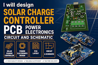 design solar charge controller pcb power electronics circuit and schematic