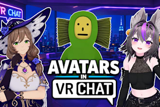 anime vrchat avatar  vtuber model  anime character design  3d anime model gaming