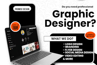 design professional logo flyers and social media graphics for your brand