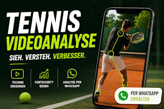 provide a professional tennis video analysis in german