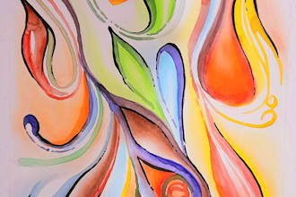 draw with colored pencils or watercolor