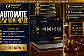 automate law firm intake n8n make ai crm email calender booking