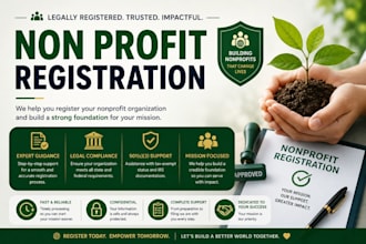 do your nonprofit registration, file 501c3 tax exempt, ein and form 1023
