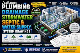 design plumbing drainage stormwater septic and water supply system drawings