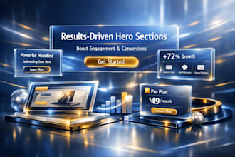 design a 3d saas hero section fast