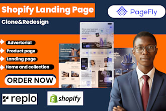 design or duplicate shopify landing page replo and pagefly