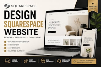 design or redesign a modern squarespace website