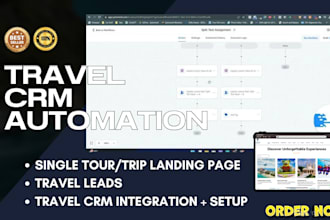 single tour booking website event travel campaign travel tour crm automation