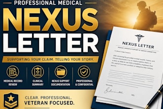 review medical records and prepare nexus opinion documentation