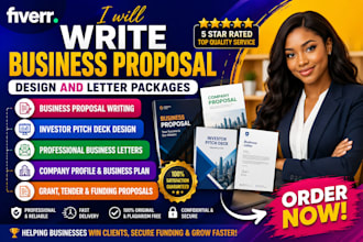 write business proposal design and letter packages