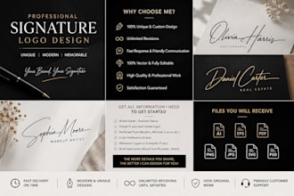 create luxury handwritten signature, signature logo