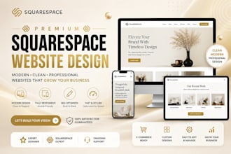 design a custom squarespace website into a modern high converting site