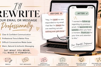 professionally rewrite your email or message