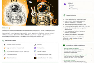 do any adobe illustrator work, vector art, or professional graphic editing