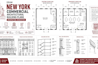 draw new york commercial architectural building plans brownstone renovation