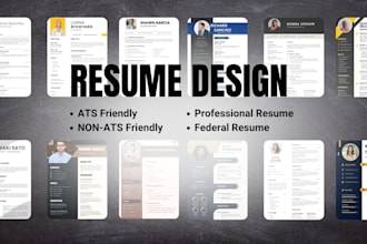 make professional resume , resume design , ats resume , cv
