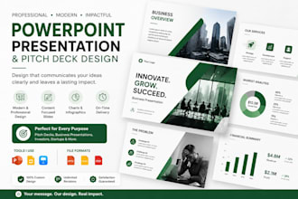 design powerpoint presentation and pitch deck