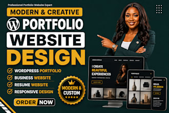 design personal portfolio website online business wordpress portfolio website