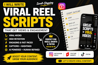 reel script writing for your youtube and instagram