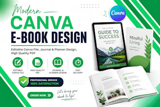 create a modern canva e book design and layout