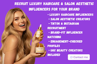 recruit luxury haircare and salon aesthetic influencers for your brand