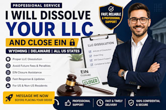 dissolve wyoming llc and close ein professionally