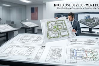 draft california multi building mixed use development plans