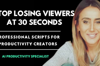 write engaging youtube scripts for productivity and self improvement creators
