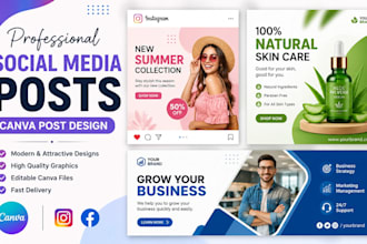 create canva social media posts and banners