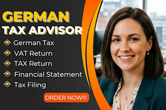 be your german tax advisor for annual financial statement, tax and vat filing