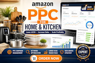 setup and optimize amazon PPC for home and kitchen brands
