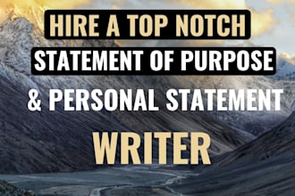 craft and edit your statement of purpose and personal statement