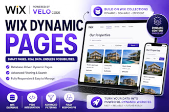 build wix dynamic pages and database collections
