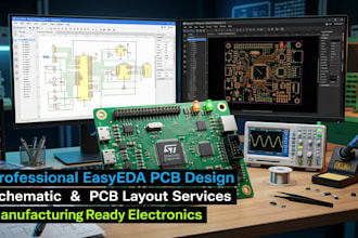 create professional easyeda schematic and pcb layout for electronic devices