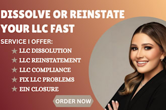 dissolve llc, reinstate llc, fix compliance issues and ein closure