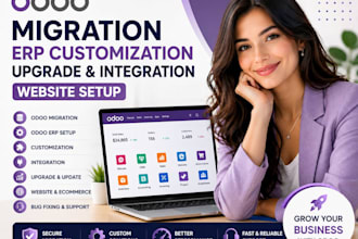 do odoo migration, odoo erp customization upgrade, integration and website setup