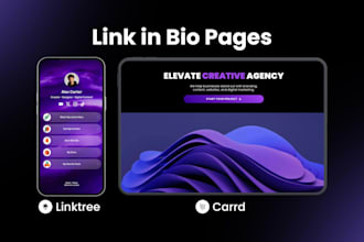 create a modern link in bio page with linktree or carrd for social media growth