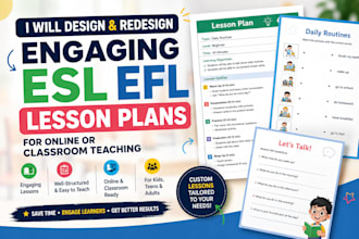 design and redesign engaging esl efl lesson plan for online or class teaching