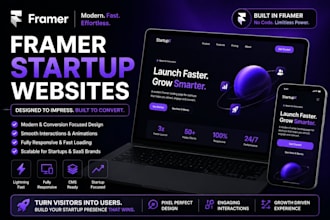 build modern framer startup websites that convert users